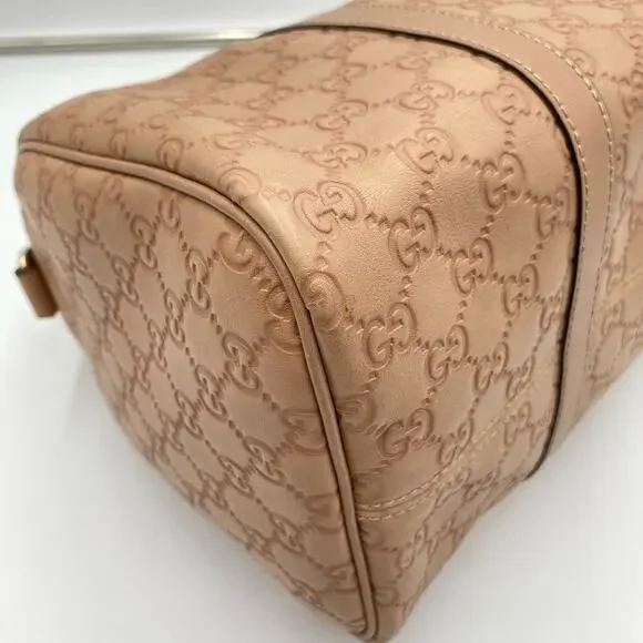 Gucci Dusty Pink Guccissima Leather Medium Joy Boston Bag Top Handle - Picture 6 of 16